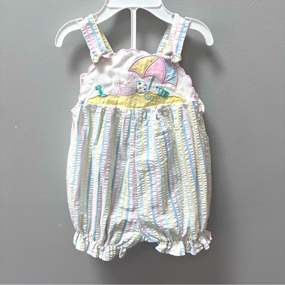 Vintage Baby Togs Easter bunny bubble romper outfit size 6-9 months.